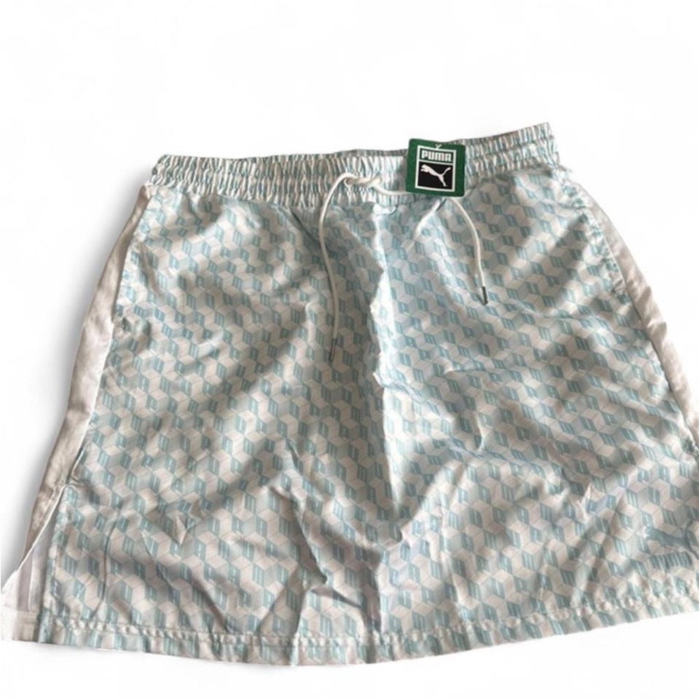 Puma Geometric Light Blue Sports Skirt